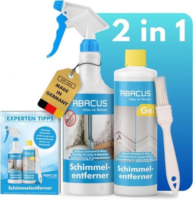 Abacus Schimmelentferner Spray & Gel mit Pinsel Antischimmelspray mit Hafteffekt