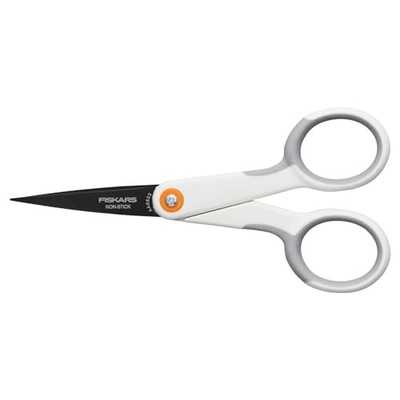 Fiskars Micro-Tip Schere Antihaft 12.3cm Rostfreier Stahl Weiß/Orange 1070025