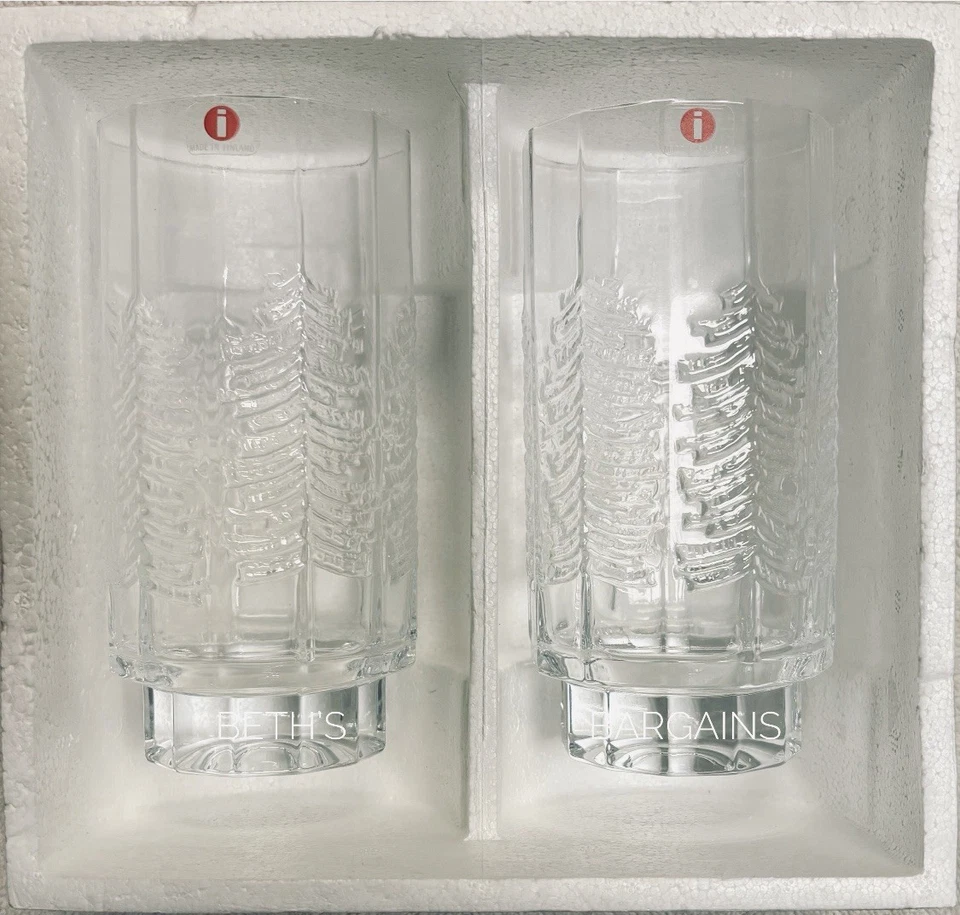 NEU im Karton!   Iittala KUUSI Longdrinkbecher mit Fuß Glas Tapio Wirkkala - Bild 4 von 4