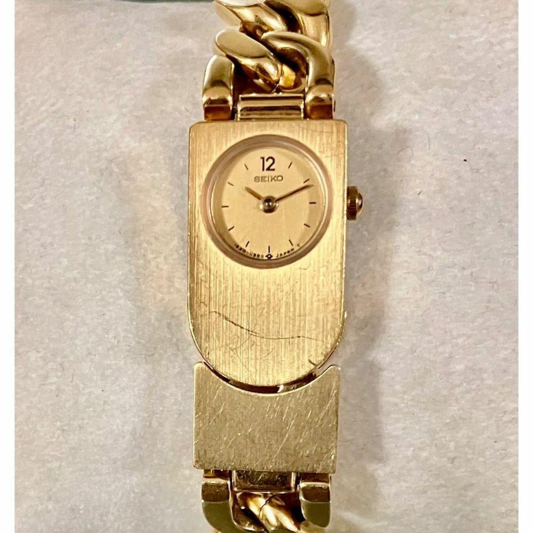 Seiko 1E20-0350 Vintage Gold Ladies' Bracelet Watch, Used Seiko 1E20-0350 Vintage Gold Ladies' Bracelet Watch, Used