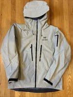 Arc’teryx Alpha SV Gray White Rain Ski Waterproof Jacket Men’s Size Medium