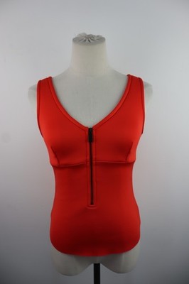 PINKO SLEEVELESS JERSEY TANK TOP WOMEN SIZE 42 WOMAN CASUAL VINTAGE T-SHIRT ZIP