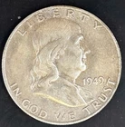 1949-D 50C Franklin Half Dollar AU - 25517