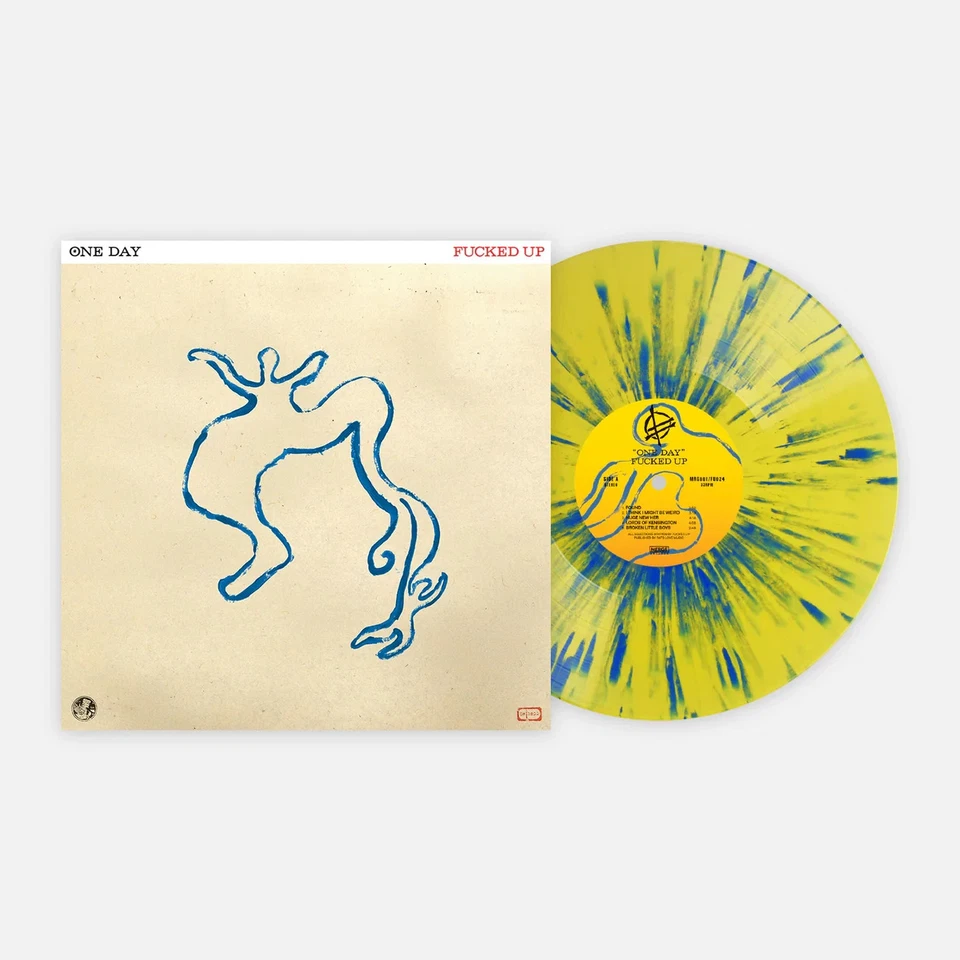 FUCKED UP – ONE DAY - EXCLUSIVE YELLOW + BLUE SPLATTER 300/500 VMP VINYL LP -A20 - Image 3 of 3