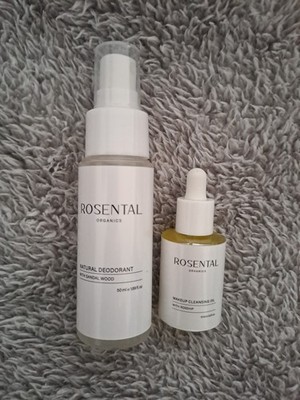 Rosental Organics Natural Deodorant With Sandal Wood And Make Up Cleansing Oil