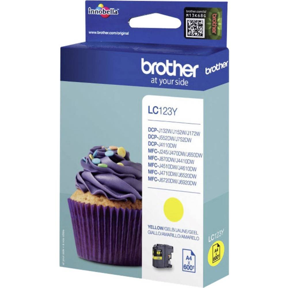 Cartouche LC-123Y Brother Jaune haute performance pour imprimante DCP et MFC