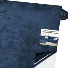 Dunkelblauer Mikrofaserstoff für Cockpit: Klebefolie in Wildleder-Optik 150x40cm