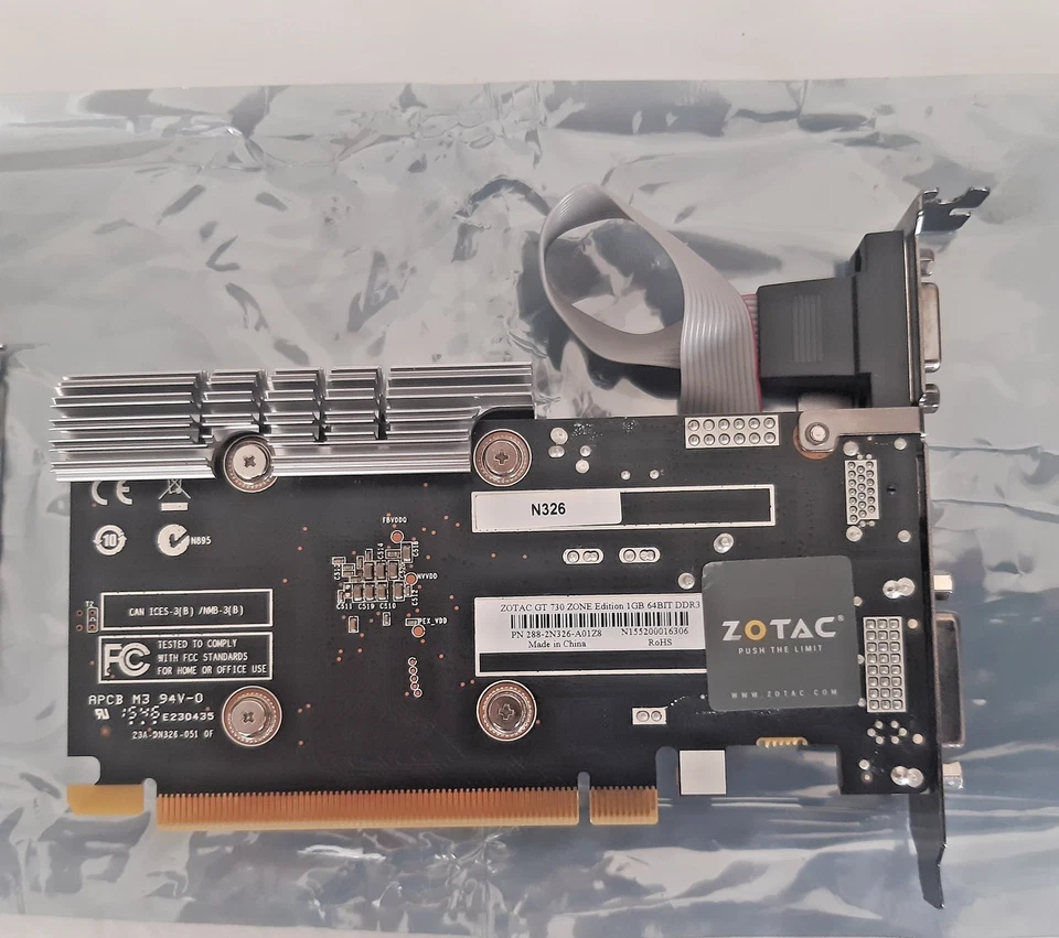 GEFORCE GT 730, 1GB DDR3, HDMI,DVI,SVGA, MULTI MONITOR SUPPORT, ZOTAC, OPEN BOX - Image 3 of 4