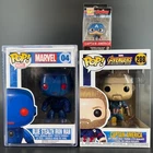 Funko Pop Lot of 3 Blue Iron Man 04 Captain America Infinity War 288 & Key Chain