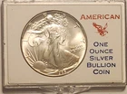 1986 American Silver Eagle 1 oz .999 Fine Silver $1 BU First Year w Display Case