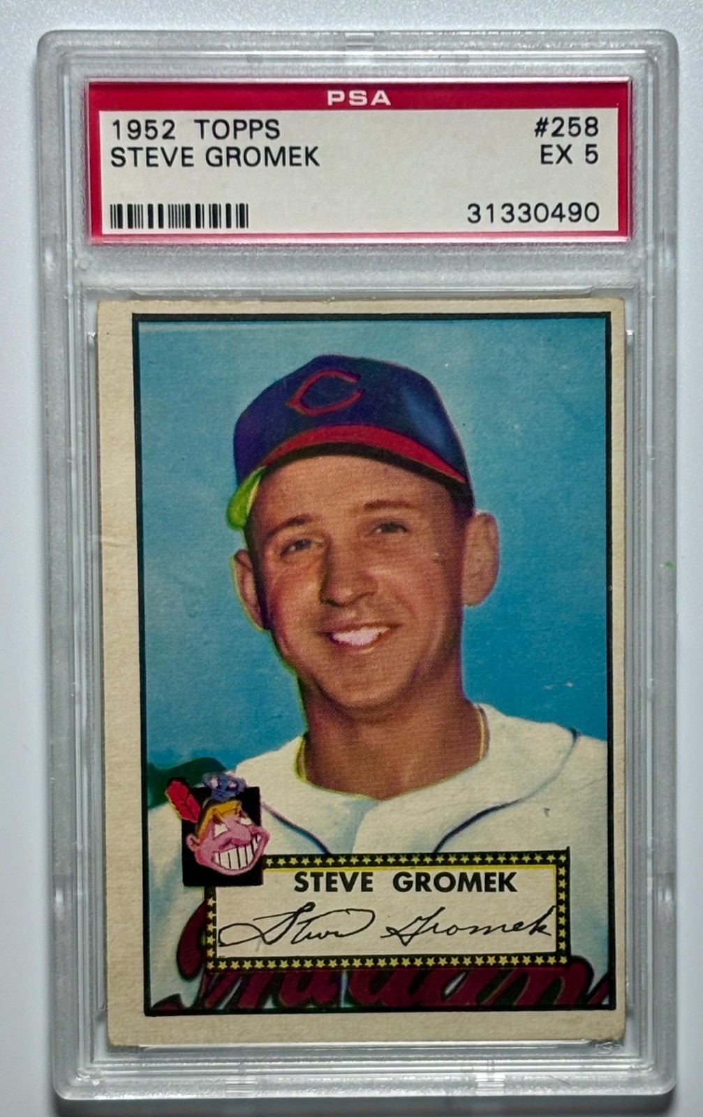 1952 Topps Steve Gromek #258 PSA 5 EX