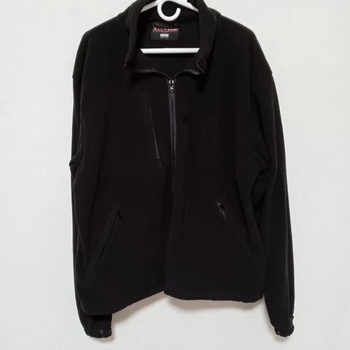 Radwear Black Fleece Jacket Size Large Full Zip Black Pockets EUC video thumbnail