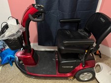 Pride Victory 10 4-Wheel Mobility Scooter Red, Padded Armrest, Removable Basket