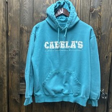 CABELAS Hoodie Womens Size Medium Regular Teal With Hoodie Strings