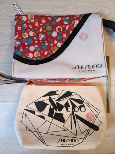 (2) SHISEIDO Women's Cosmetic Clutch Bags Set