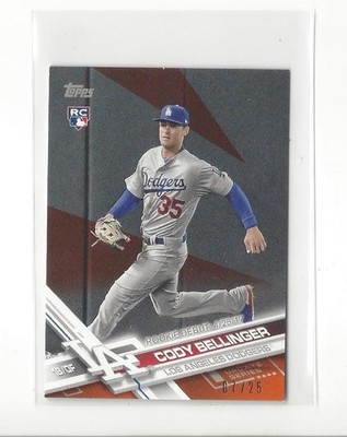 2017 Topps On Demand Mini UPD. Orange #214 Cody Bellinger RC Dodgers Yankees /25