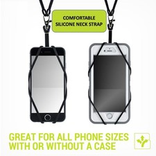 Cell Phone Lanyard Universal Neck Phone Holder Silicone Cord Holder With Ring