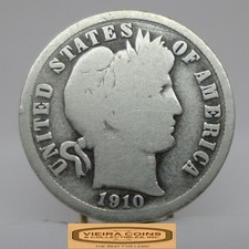 1910 Barber Silver Dime, 90% Silver - #C58566NQ