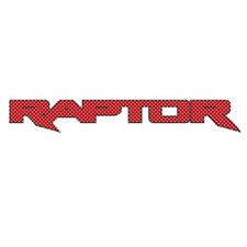 Ford F150 Raptor 2017 in Red 12" 3M Perforated Unobstructed View Decal Sticker