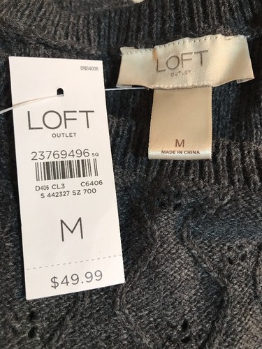LOFT, Größe M, dunkelgrauer Pullover mit gewelltem Saum und Ärmelkanten. NEU. - Bild 7 von 10