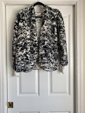 Lularoe Size Small Black White Grey Marble Tie Dye Teddy Jacket