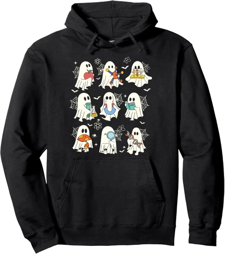 Kapuzenpullover✨Retro Halloween Wissenschaft Lehrer Geist Labor Unisex◈ - Bild 1 von 1