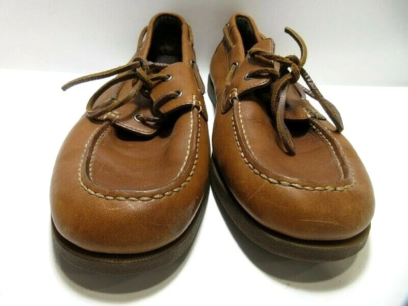 Mocassino da guida Rockport Adidas da uomo 11M marrone pelle con ponte barca slip on