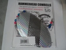 1 - HAMMERHEAD COWBELLS SIZE 5/0 (SILVER/SILVER CUP) NIP