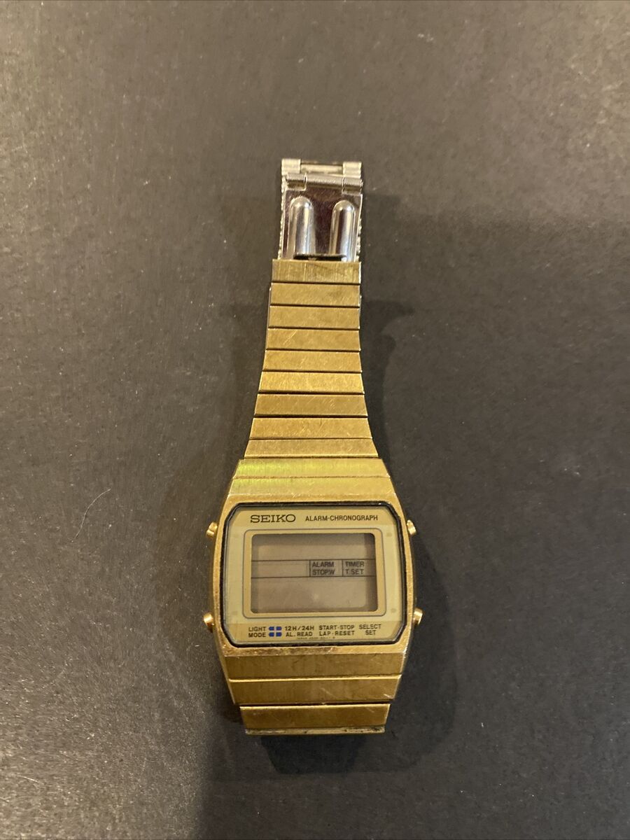 VINTAGE GOLD TONE SEIKO A939-5010 QUARTZ CHRONO ALARM LCD VINTAGE GOLD TONE SEIKO A939-5010 QUARTZ CHRONO ALARM LCD