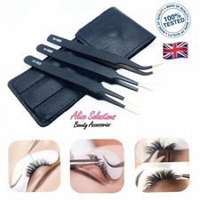 Individual Eyelash Tweezers Extension Volume 3 Pieces ESD13,14,15 Set with Bag