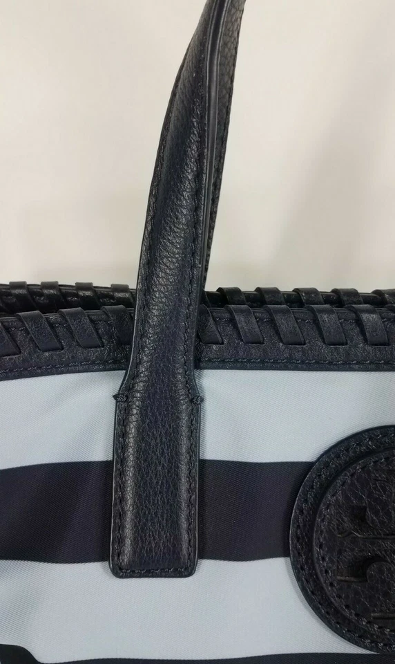 Bolso de Mano Bolso Shopper Tory Burch Marion Estampado Nylon E/N Azul Marino Rayas Monedero Foto 3 de 4