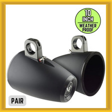 Audiopipe Marine 10  Wakeboard Tower Empty Speaker Enclosures Black in Pair