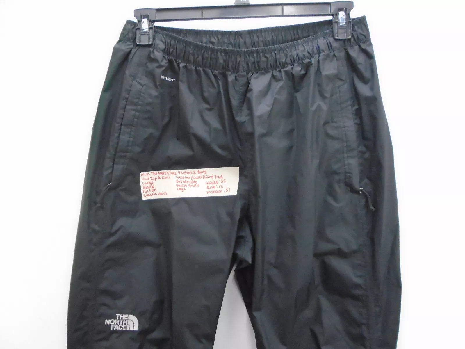 north-face venture 2 calf zip dryvent lined pants