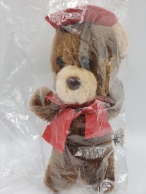VTG Art s Toy MFG CO. 9  Plush Stuffed Cowboy Bear Red Bandana Vest Hat 1990 NEW