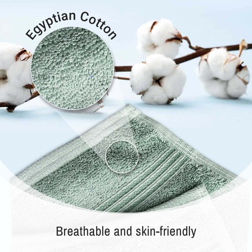 600 GSM Egyptian Cotton Highly Absorbent Solid 9-Piece Ultra Soft Towel Set - Picture 94 of 132