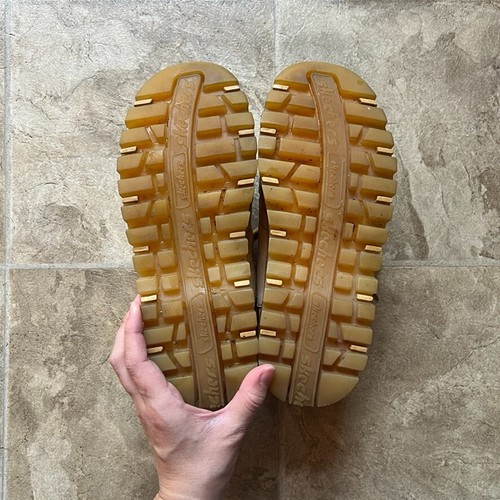Vtg Y2K Skechers Chunky Platform Sneakers 6.5 Wheat Distressed Grunge Utility - Picture 8 of 11
