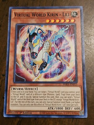 VIRTUAL WORLD KIRIN - LILI PHRA-EN013 Common 1st Edition Yugioh