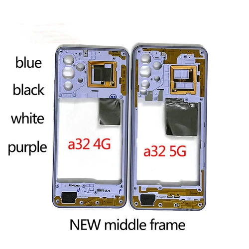 Boîtier Coque Cache Batterie + Cadre Moyen Mid pour Samsung A32 4G A325 A32 5G A326 - Photo 3 sur 20