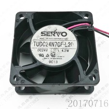 SERVO TUDC24N7CF-L20 6025 DC24V 0.17A 4.2W 6CM 2-Wire Inverter Cooling Fan