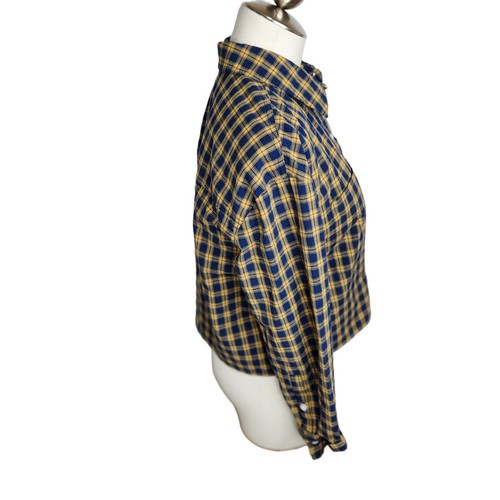 Madewell The Signature Poplin Crop Shirt Plaid Women's Size XS - Picture 4 of 10