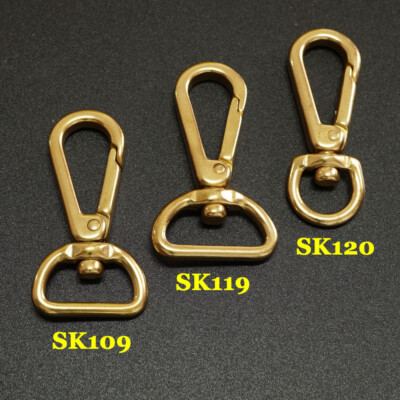 2X Massiv Messing Tasche Gepäck Druckknopf Haken Clip Hummer Verschlüsse Auslöser Schlüssel schwenkbar Teil