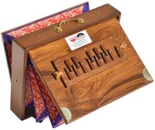 Shruti Box Teak Wood Size 16  X 12  X 3   Inches 440 Hz, Lower Tone, Carry Bag