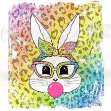 Sublimation Print Easter Bunny Animal Print Ready to Press Heat Transfer