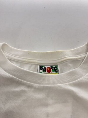A BATHING APE ◇ T-shirt / XL / Cotton / WHT / 004TEH701001M A BATHING APE ◇ T-shirt / XL / Cotton / WHT / 004TEH701001M