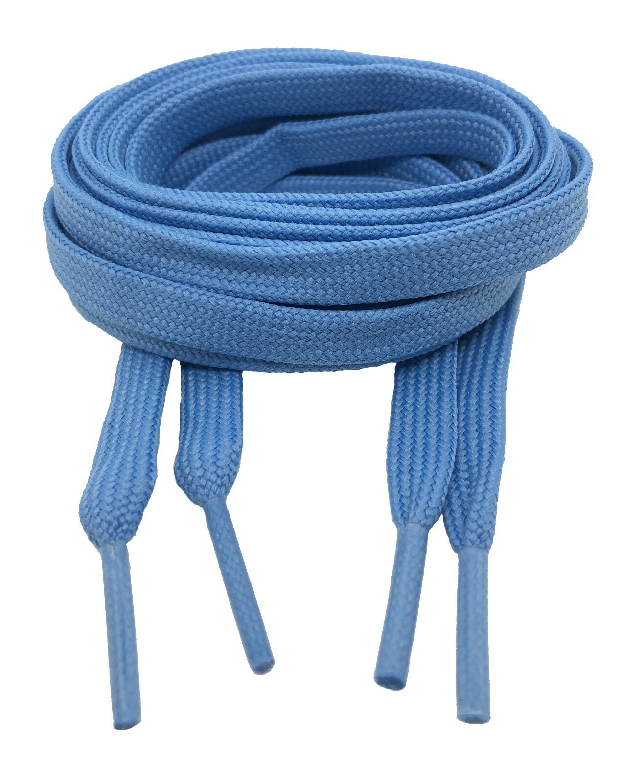 FLAT BLUE SHOE LACES LONG SHOELACES 8mm wide 11 LENGTHS 5 SHADES