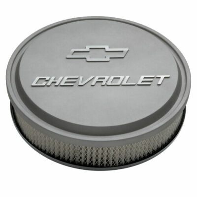 Proform 141-832 GM Performance Gray Aluminum Air Cleaner Assembly 14 x 3'' 