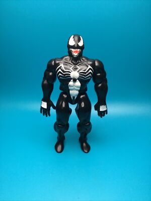 5'' VENOM MARVEL SUPER-HEROES 1991 TOY BIZ LIVING SKIN SLIME PORES ACTION FIGURE