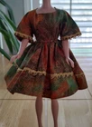 Vintage Barbie Clone Multi Color Mod Dress Fits Babs, Miss Suzette, Lilli Sz NM