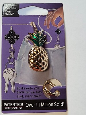 ALEXX FINDERS KEY PURSE  Golden Pineapple   NEW