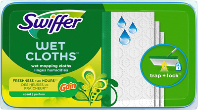 Swiffer Sweeper Wet Mopping Cloths, Multi-Surface Floor Cleaner with Gain Origin